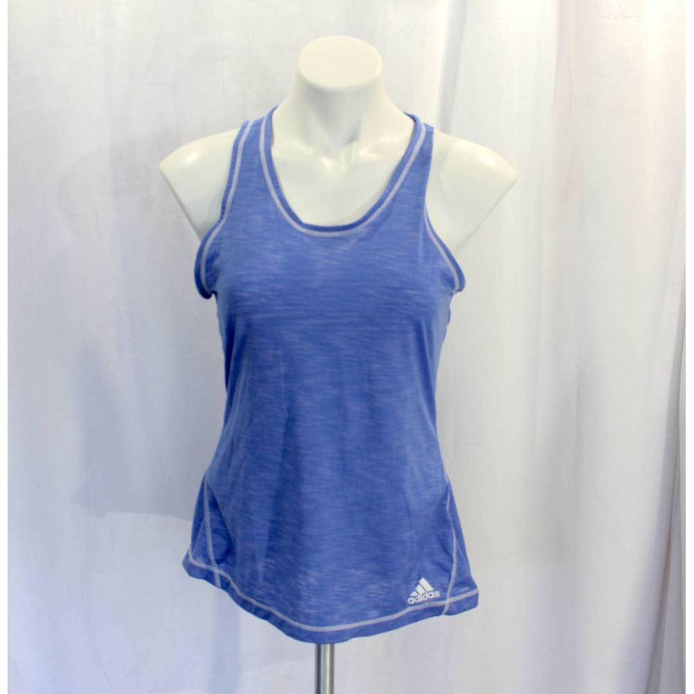 Adidas Blue Running Athletic Tank Top Fitted